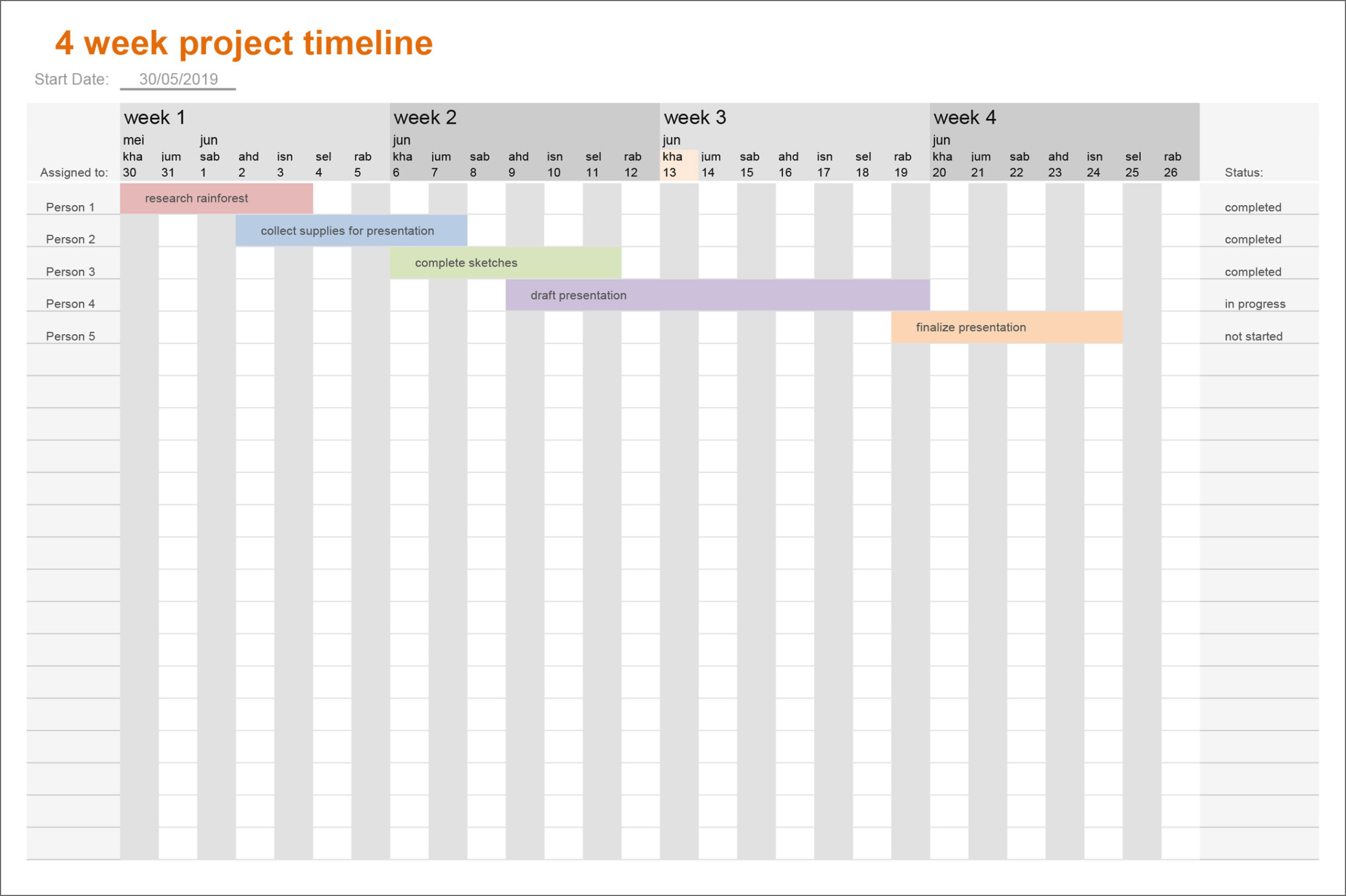 23 Free Gantt Chart And Project Timeline Templates In Powerpoints Excel  Sheets Word Example