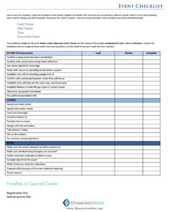 55 Free Event Planning Checklist Template  Hennessy Events Pdf Example