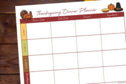 Costum Free Printable Thanksgiving Cooking Planner Docs