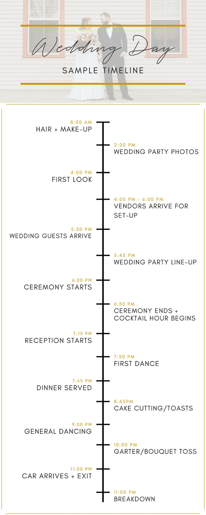 Costum How To Create The Perfect Wedding Day Timeline  Junebug Weddings Pdf Sample