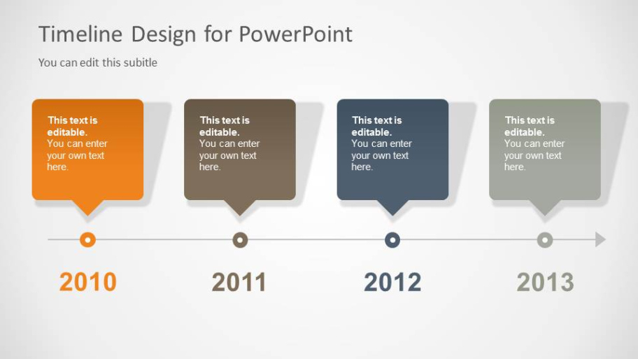 Costum Timeline Template For Powerpoint  Slidemodel Excel Example