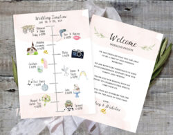 Costum Wedding Timeline Editable Timeline Printable Wedding  Etsy  Wedding Itinerary Template  Sample