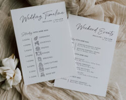 Costum Wedding Timeline Template Wedding Itinerary Order Of Events  Etsy Uk Powerpoint Example