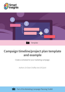 Editable Campaign Timelineproject Plan Template And Example  Smart Insights Ppt Example