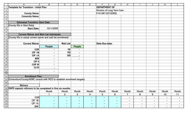 Editable Free Transition Plan Templates For Job Shift And Employee
