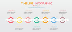 Editable Horizontal Timeline Template With 7 Daytimeline Infographicweekly Timeline Infographic Ppt Sample