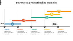 Editable Project Timeline Slide Template Powerpoint Sample