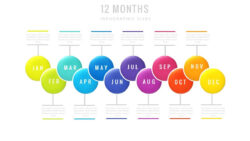 Free  12 Months Infographic Slide Design In Powerpoint  12 Months Timeline Template  Youtube Powerpoint Sample