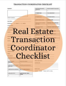 Free Costum Printable Real Estate Transaction Coordinator Checklist  Printable Templates Docs