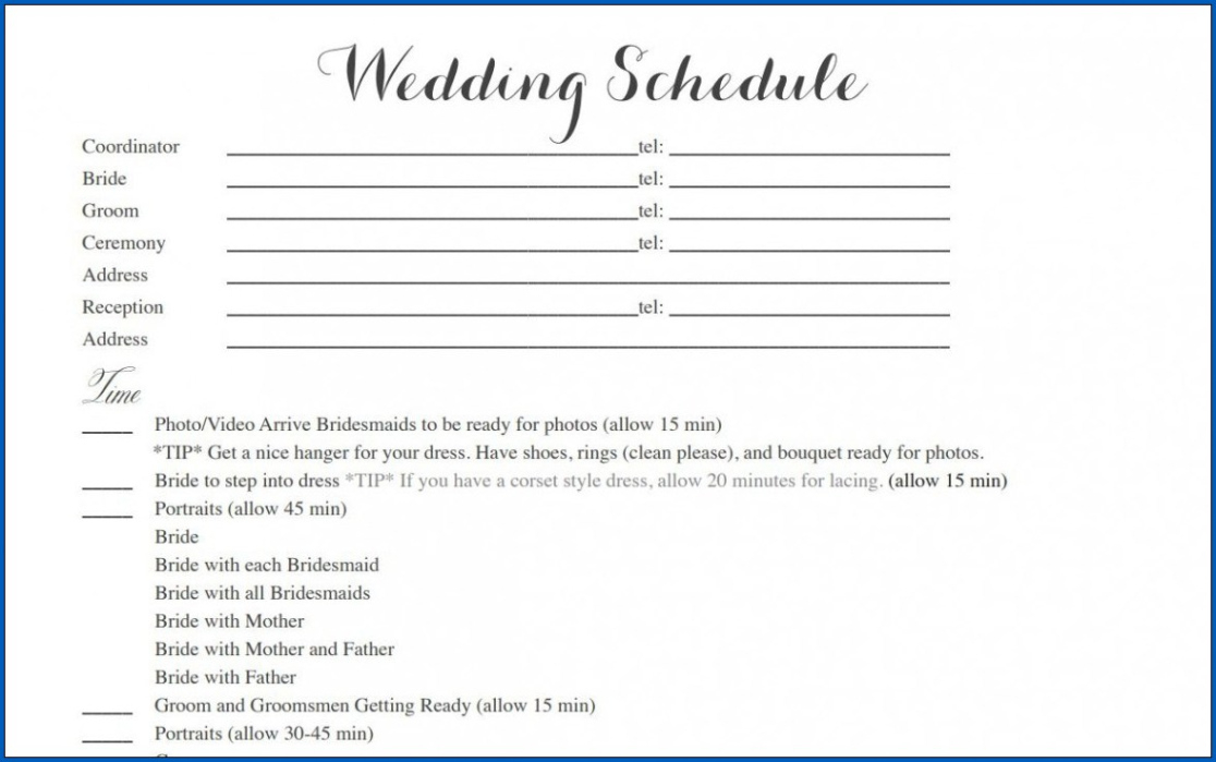 Free Editable √ Free Editable Wedding Day Timeline Template Ppt Example