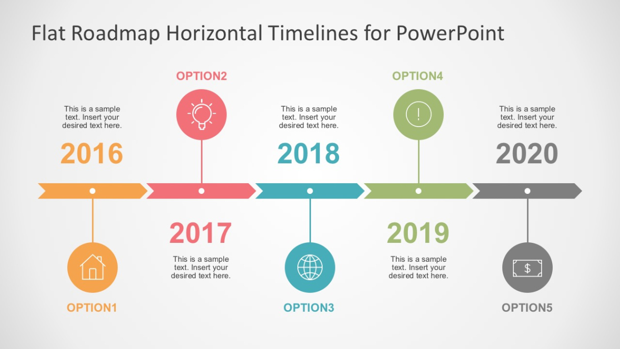 Free Editable Flat Timelines Powerpoint Templates Ppt Example