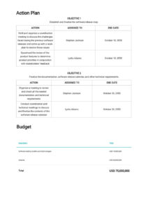 Free Editable Software Release Schedule Template Excel Example