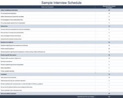 Free Interview Schedule Templates  Allyo Ppt Sample