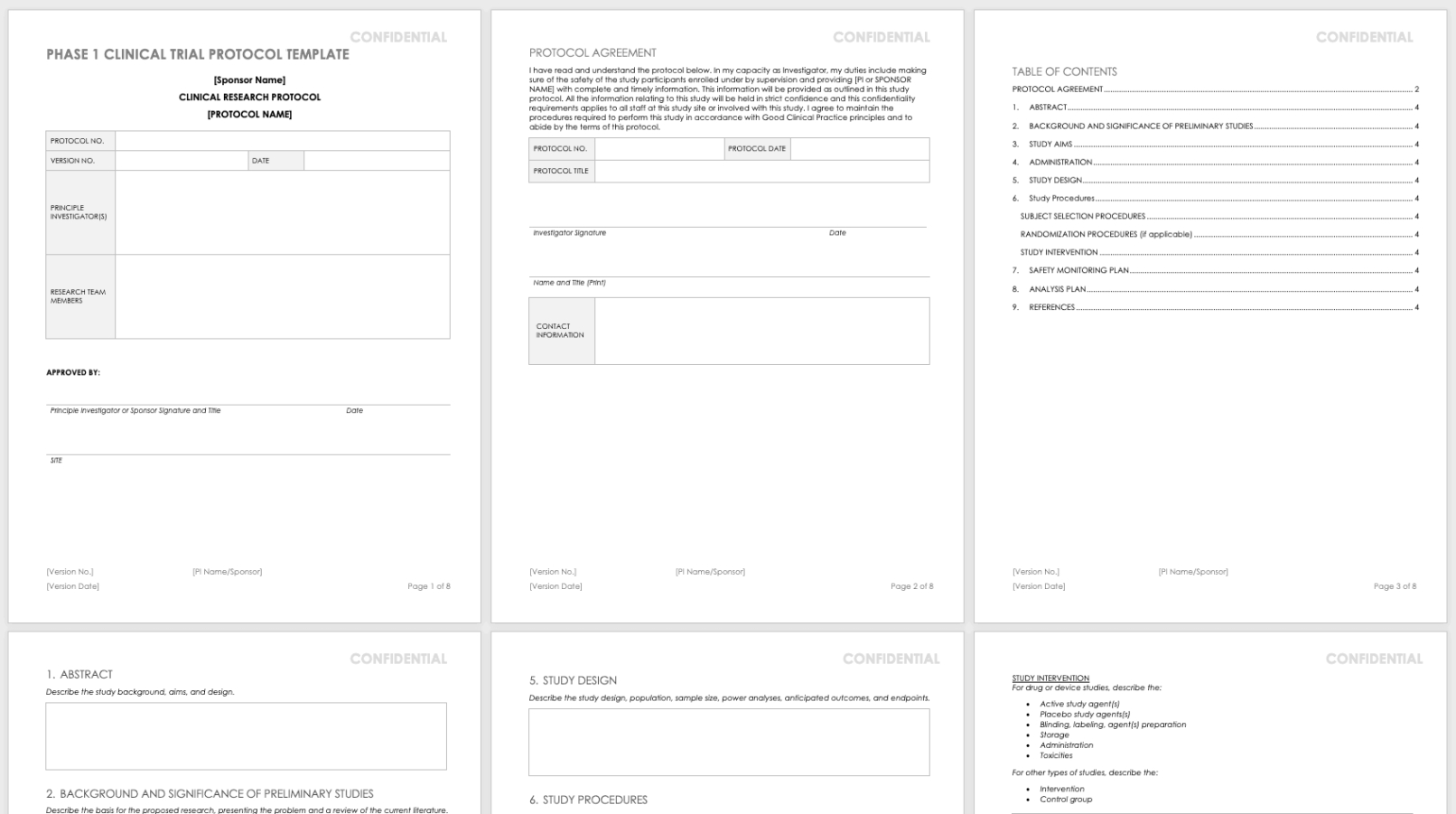 Free Printable Free Clinical Trial Templates  Smartsheet Docs