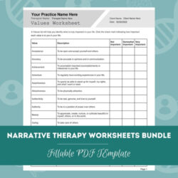 Free Printable Narrative Therapy  Etsy  Example