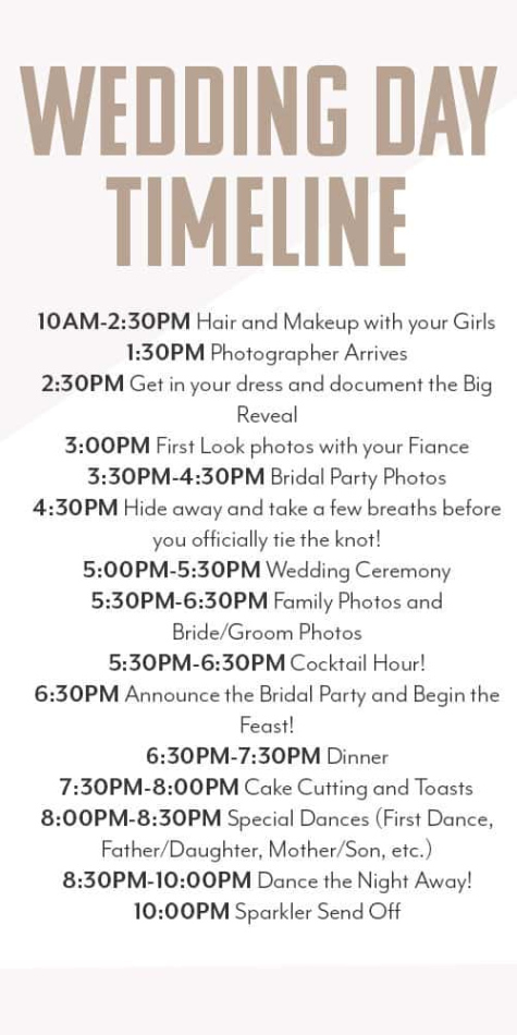 Free Printable Queenstown Wedding Day Timeline  How To Create Your Own Excel Example