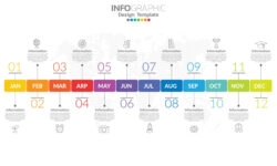 Free Printable Timeline Infographic Template With 12 Label 12 Months 1 Year With Excel