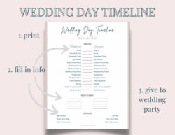 Free  Wedding Day Timeline Template Printable Wedding Day Timeline  Etsy Docs Example