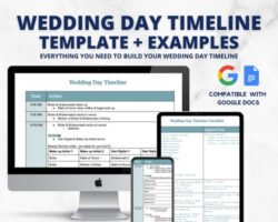 Free  Wedding Day Timeline Template Wedding Planning Template  Etsy Ppt Example