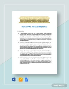 Grant Proposal  12 Examples Format Pdf  Examples Docs