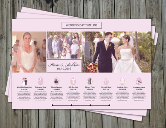 Printable 30 Wedding Timeline Templates  Psd Ai Eps Pdf Word Excel Ppt Sample