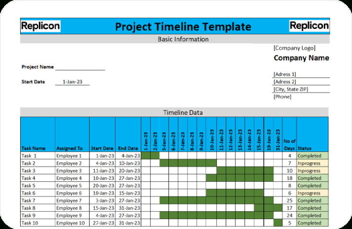 Printable Download Free Project Timeline Templates  Replicon Excel Sample