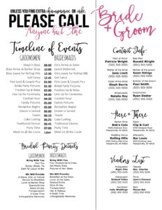 Printable Editable Wedding Timeline Template Powerpoint Sample