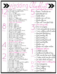 Printable Printable Wedding Timeline Checklist   Lunawsome Docs Example