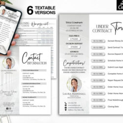 Printable Under Contract Timeline Textable Under Contract Real Estate  Etsy Word Sample