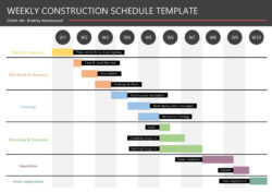 Editable Sample 23 Construction Schedule Templates In Word  Excel Construction Job Schedule Template Doc Excel Sample