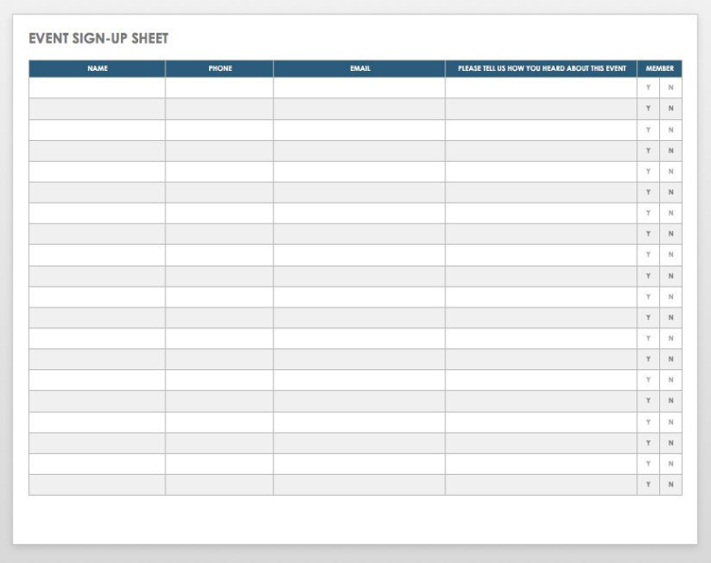 Editable Trade Show Planning Excel Template Pdf Sample