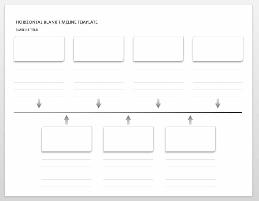 Free Blank Timeline Templates  Smartsheet Excel Example