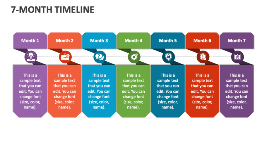 Free Costum 7Month Timeline Powerpoint Presentation Slides  Ppt Template