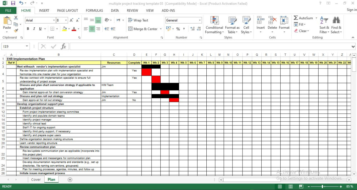 Free Editable Implementation Schedule Template Excel Ppt