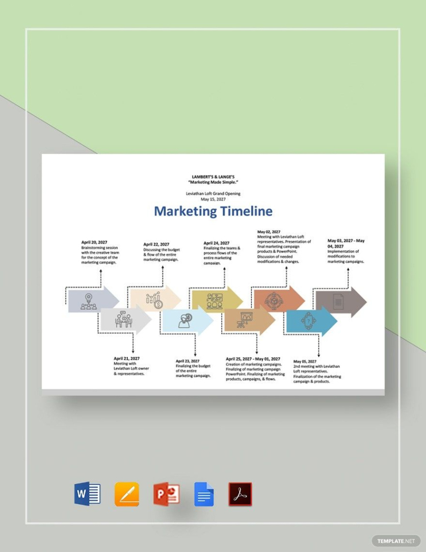 Free Printable Marketing Timeline Template Word