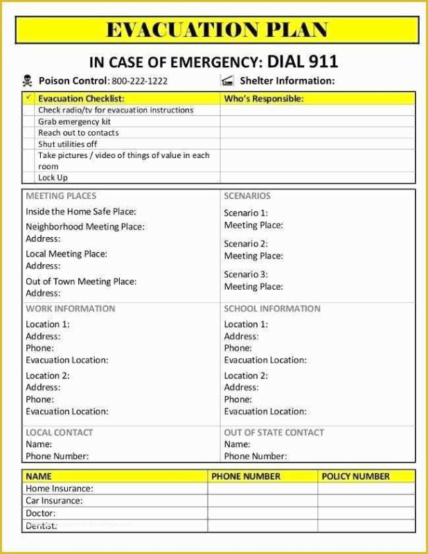 Printable Disaster Plan Template Free Of Printable Daycare Emergency Preparedness Plan Template Excel Example