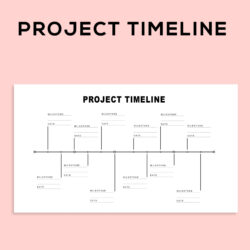 Printable Project Management Milestone Timeline Charts And Project Planner Spreadsheet Editable Template Word Sample