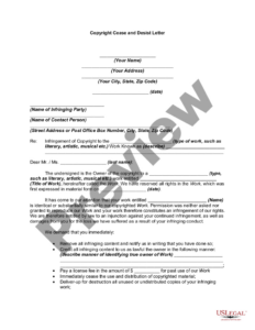 Blank Cease And Desist Letter Texas Template Sample