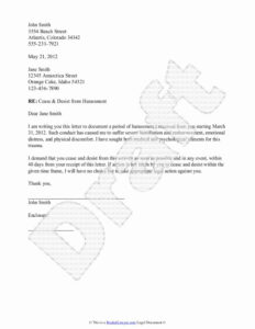 Blank Photography Cease And Desist Letter Template Word