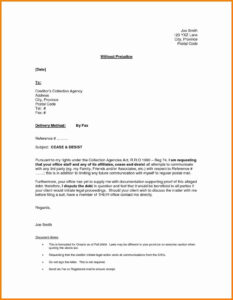 Free Blank Cease And Desist Debt Collection Letter Template