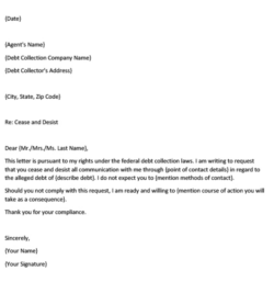 Free Blank Cease And Desist Letter Employee Poaching Template Example