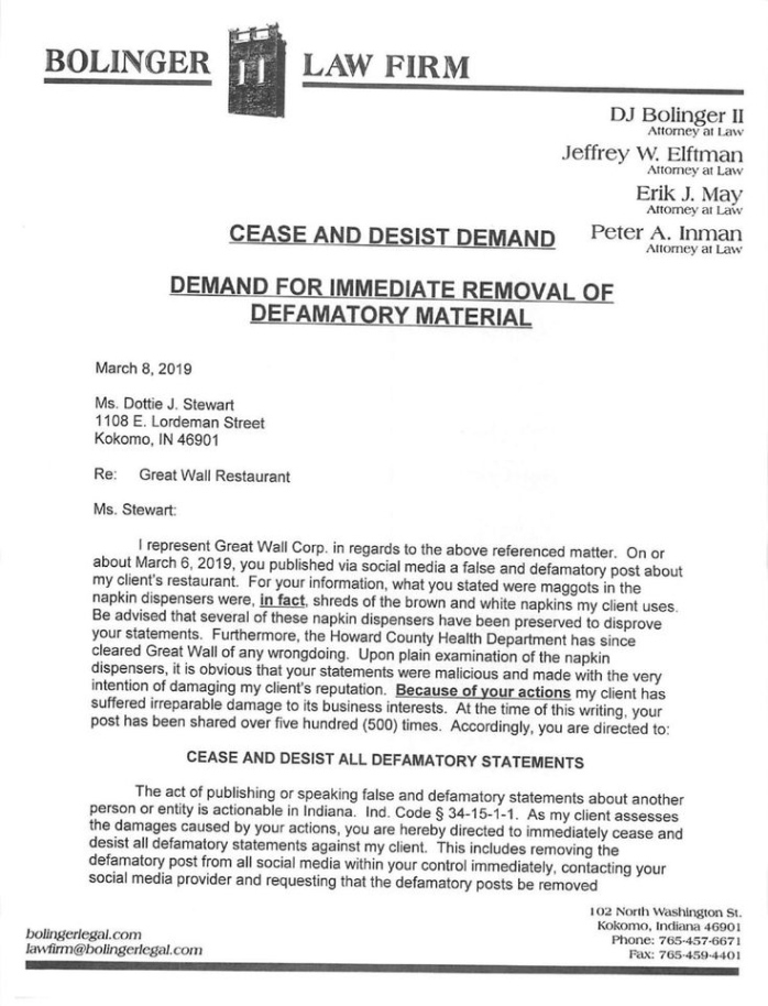 Free Editable Cease And Desist Letter Defamation Australia Template Pdf