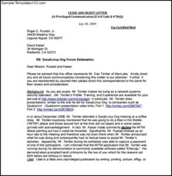 Free Printable Cease And Desist Letter California Template Doc