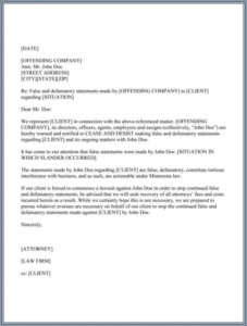 Free Sample Cease And Desist Letter Harassment Template Excel