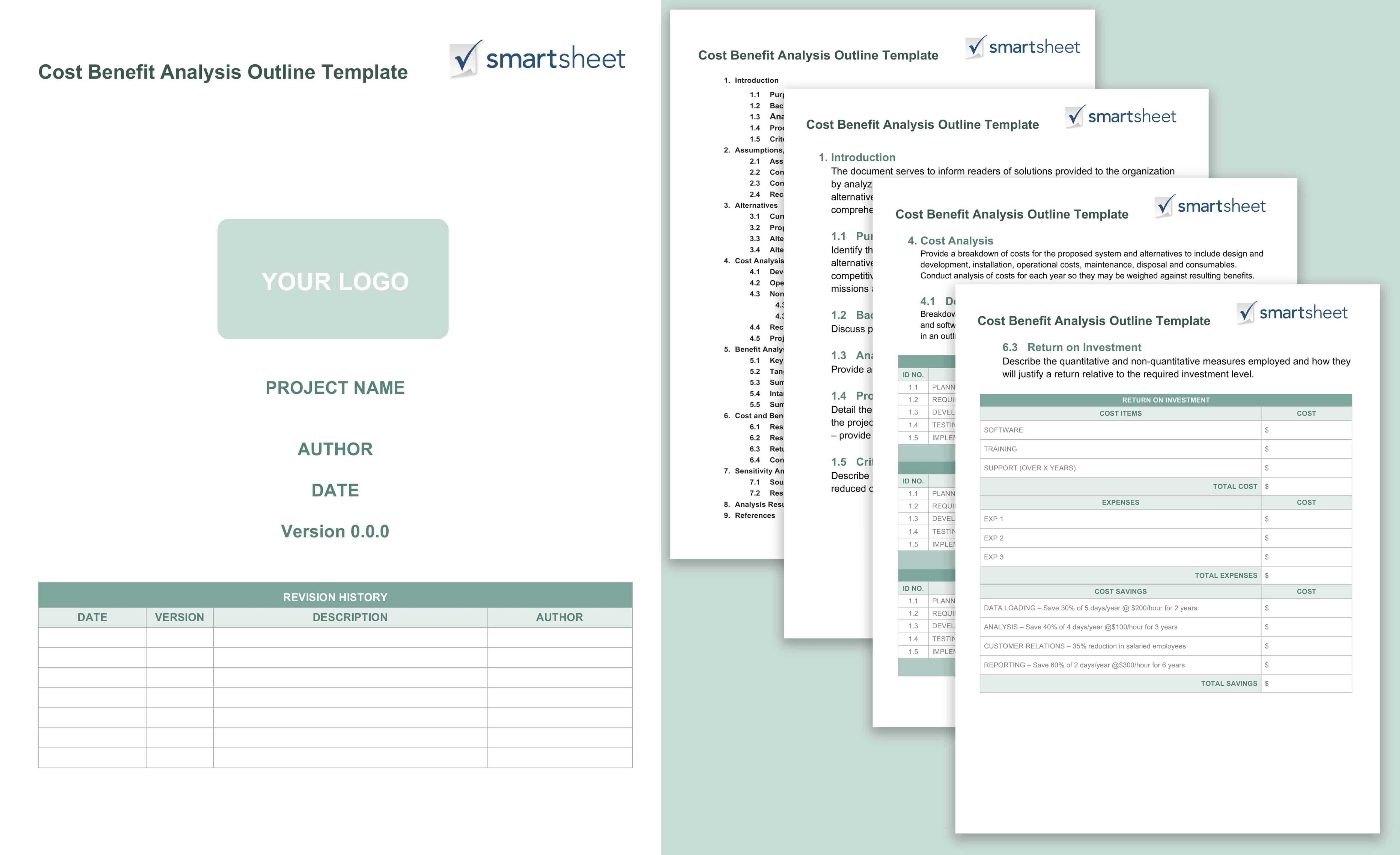 Printable Basic Cost Benefit Analysis Template Excel