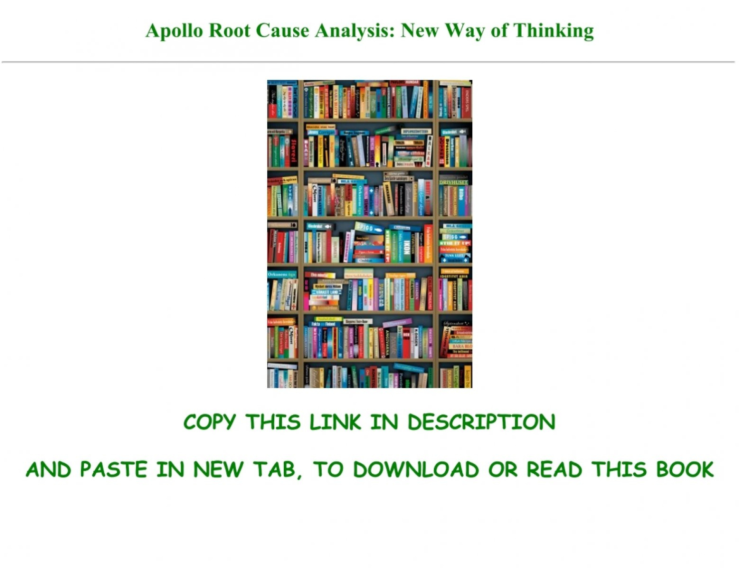 Sample Apollo Root Cause Analysis Template