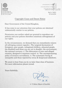 Sample Cease And Desist Letter Uk Template Word