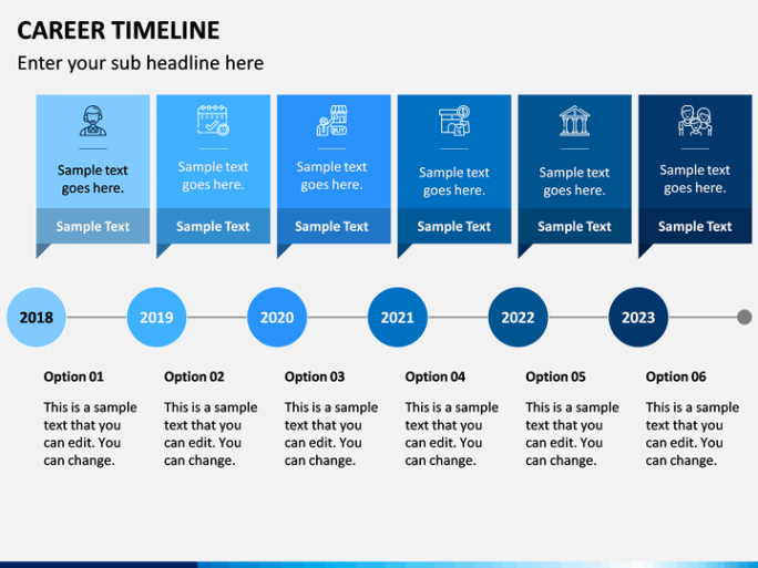 Career Timeline Powerpoint And Google Slides Template  Ppt Slides