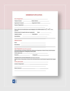 editable 16 free form templates in microsoft word doc  template membership sign up form template pdf