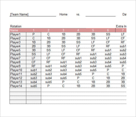 editable baseball lineup template google sheets baseball sign up sheet template word